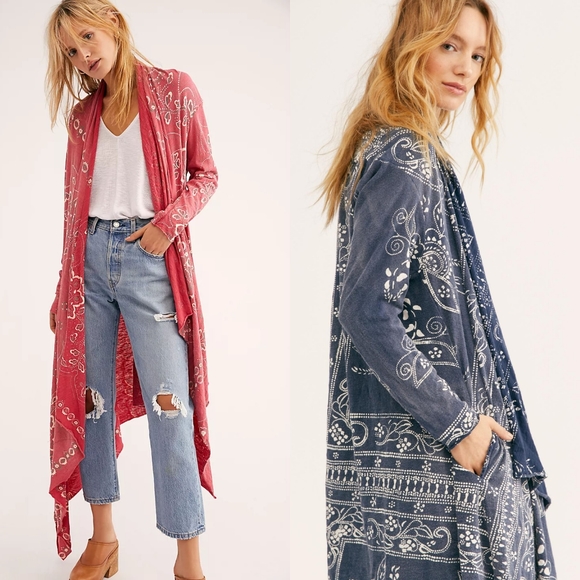 New magnolia pearl stargazer cardi purple pink bandana cardigan OS Karesa ithaca - Picture 4 of 16